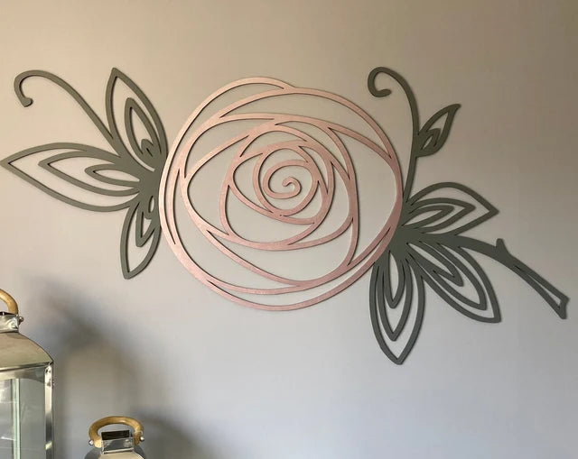 Rose flower decal motif